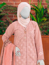 Pink Embroidered 3Pc Stitched Suit | PLS-24-7605