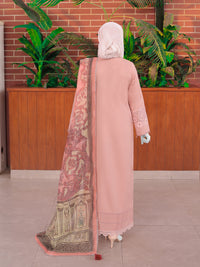 Pink Embroidered 3Pc Stitched Suit | PLS-24-7605