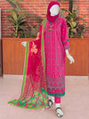 Pink Embroidered 3Pc Stitched Suit | PLS-24-7608