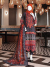 Blue Embroidered 3Pc Stitched Suit | PLS-24-7588