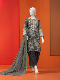 3Pc Stitched Lawn Embroidered Suit | PLS-24-1282A