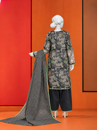 3Pc Stitched Lawn Embroidered Suit | PLS-24-1282A