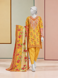 Lawn Embroidered 3 Piece Unstitched | PLU-24-1275-A