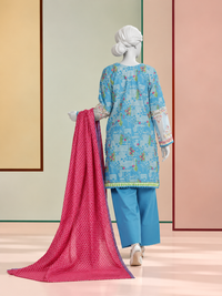 3Pc Stitched Lawn Embroidered Suit | PLS-24-1282B