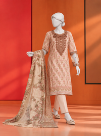 3Pc Stitched Lawn Embroidered Suit | PLS-26-1287A