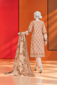 3Pc Stitched Lawn Embroidered Suit | PLS-26-1287A