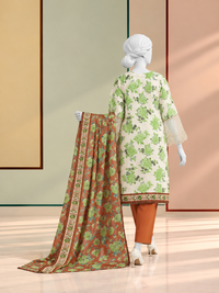 3Pc Stitched Lawn Embroidered Suit | PLS-24-1278B