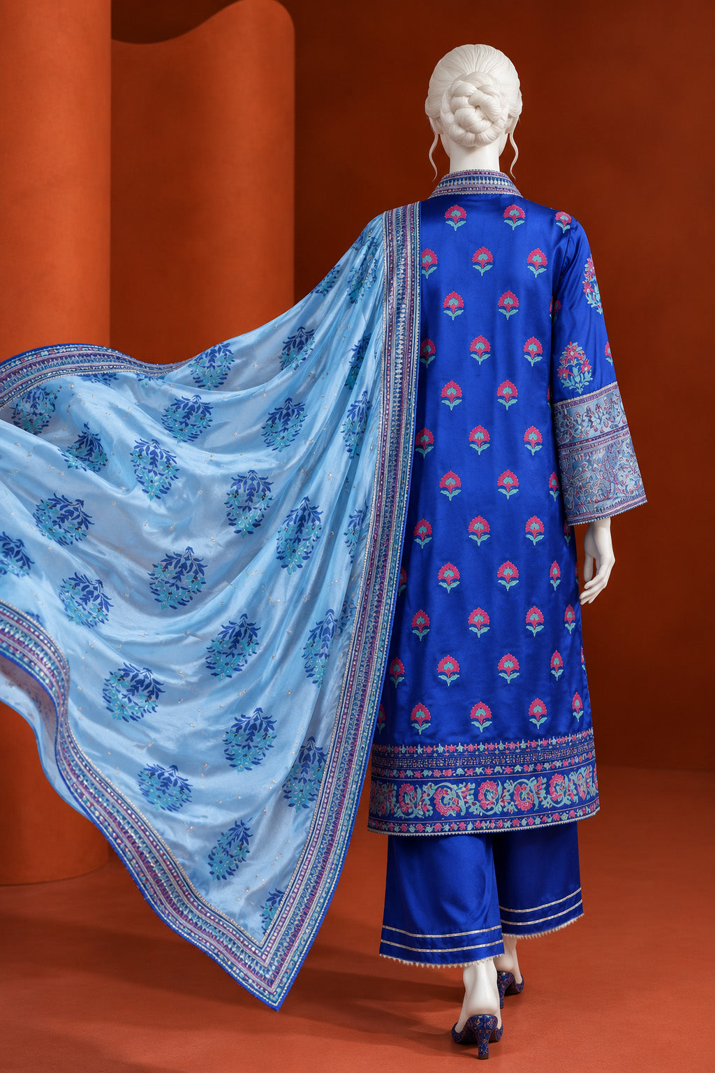 Charmuese 3Pc Stitched Suit | PJPWS-260567