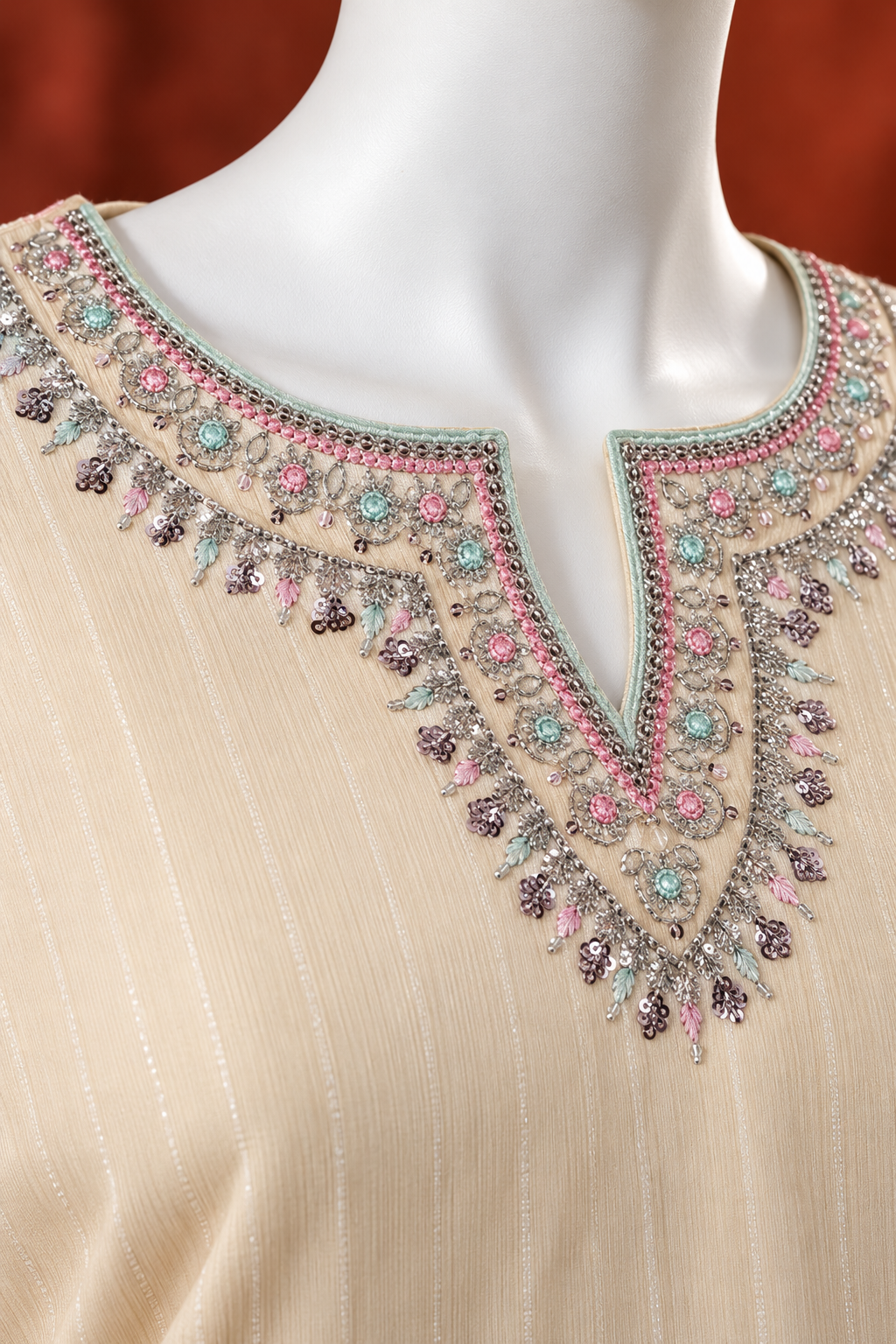 Shiffon 3Pc Stitched Suit | PJPWS-260572
