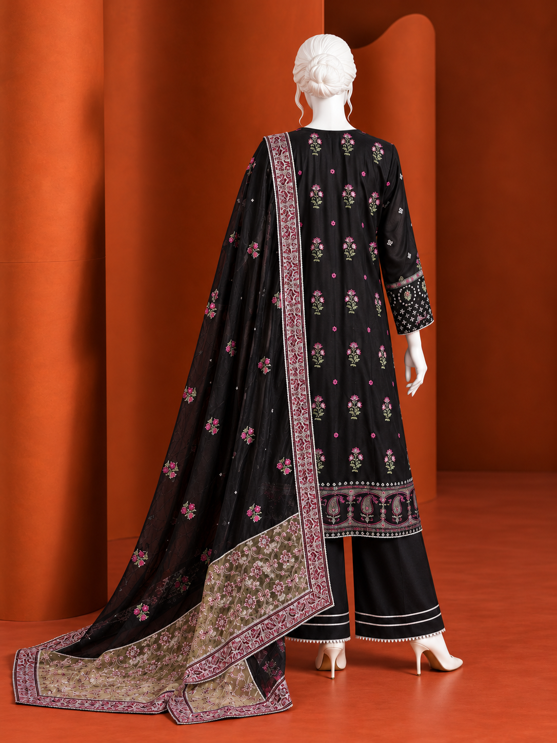 Charmuese 3Pc Stitched Suit | PJPWS-260566