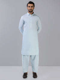 Blue Cotton Latha Kameez Shalwar | PMKS-10001