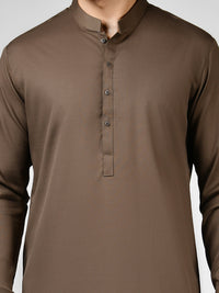 Brown Blended Kurta Trouser | PMKT-10018