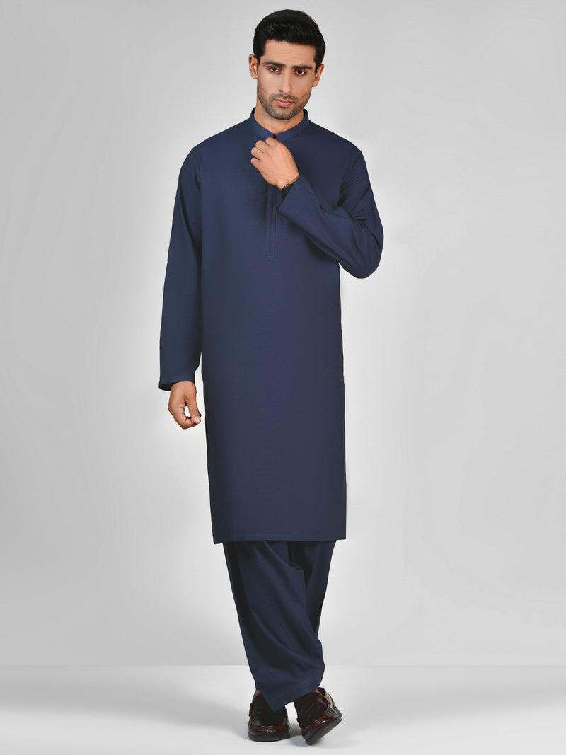 Blue Blended Kameez Shalwar | PMKS-10040