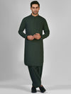 Green Blended Kameez Shalwar | PMKS-10041