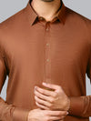 Rust Blended Unstitched Fabric | PMU-10039