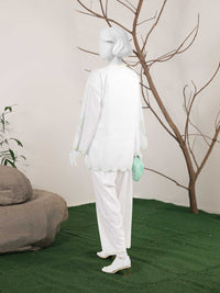 2Pc Stitched Imported Cotton Embroidered  Suit | PJ-AZW-03