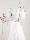1Pc Stitched Imported Cotton Long Embroidered Dress | PJ-AZW-05