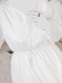 1Pc Stitched Chikankari Long Embroidered Dress | PJ-AZW-06