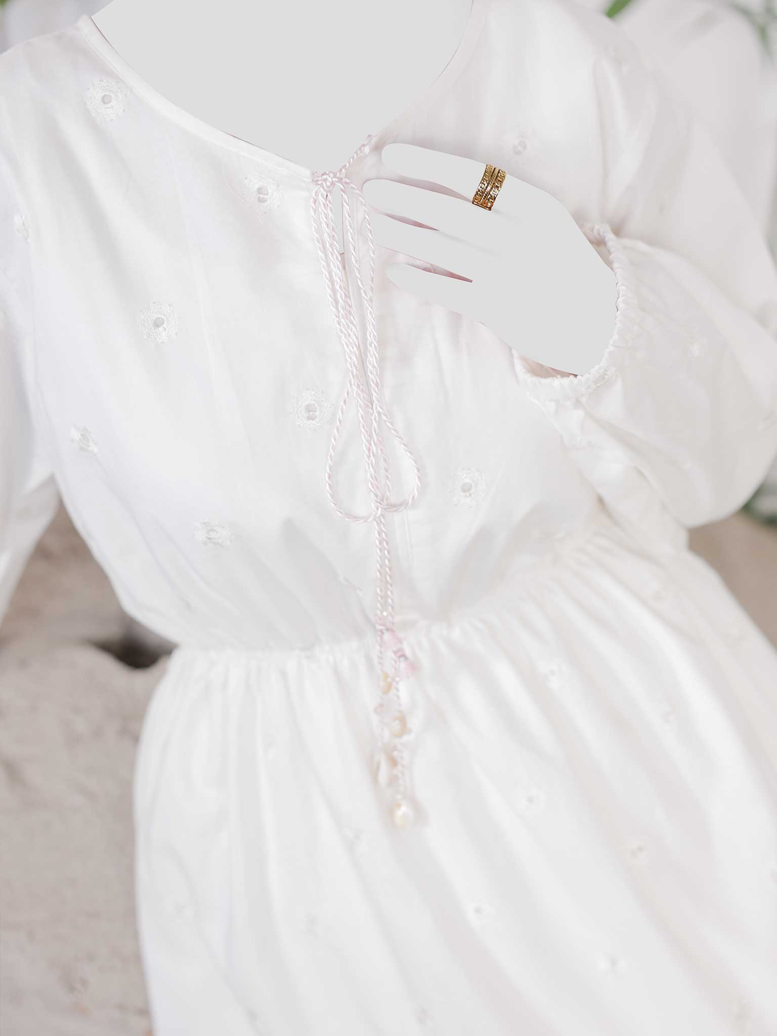 1Pc Stitched Chikankari Long Embroidered Dress | PJ-AZW-06