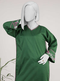 1Pc Stitched Imported Cotton Long Embroidered Shirt | PJ-AZW-10
