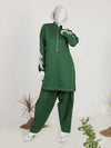 2Pc Stitched Imported Cotton Embroidered Suit | PJ-AZW-11