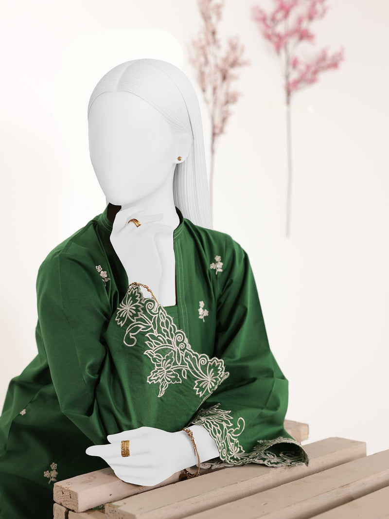 2Pc Stitched Imported Cotton Embroidered Suit | PJ-AZW-13