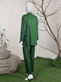2Pc Stitched Imported Cotton Embroidered Suit | PJ-AZW-15