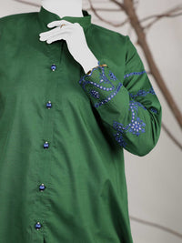 2Pc Stitched Imported Cotton Embroidered Suit | PJ-AZW-15