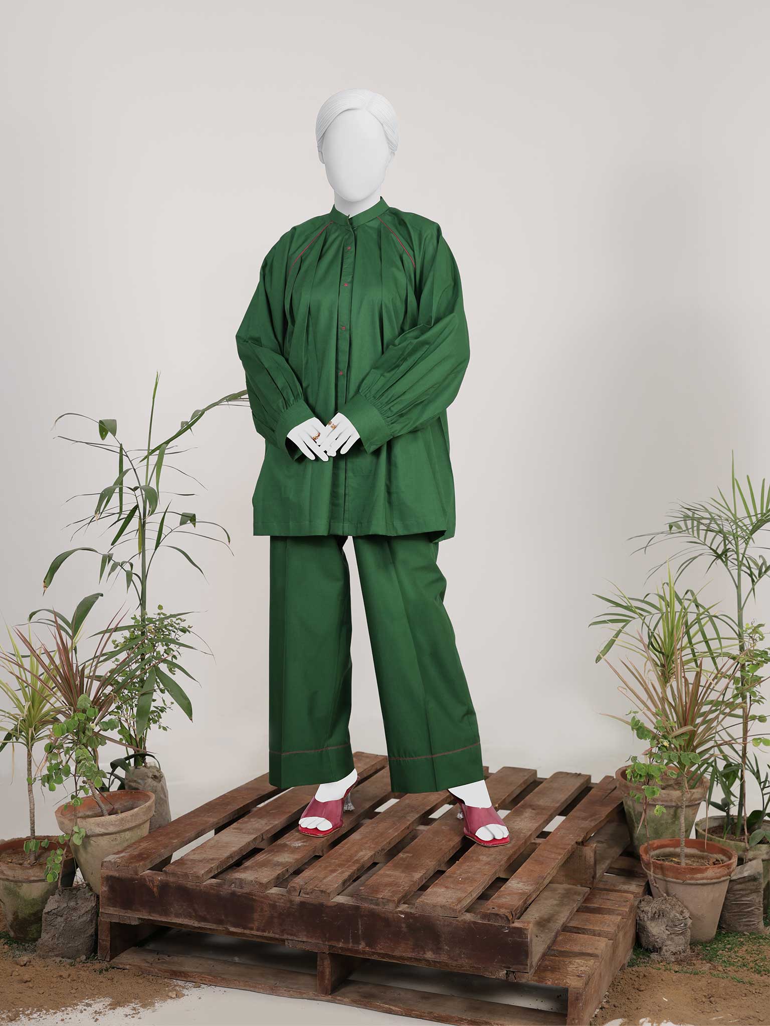 2Pc Stitched Imported Cotton Suit | PJ-AZW-16