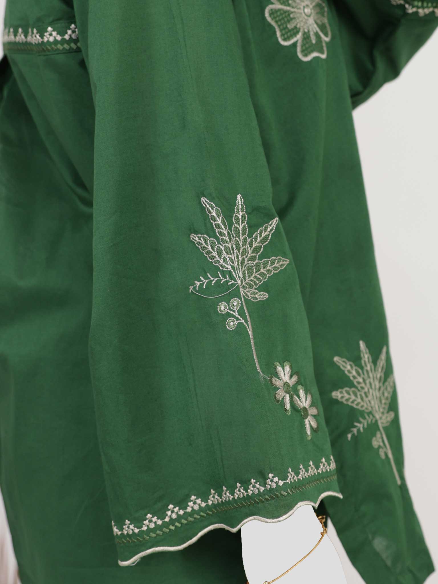 2Pc Stitched Imported Cotton Embroidered Suit | PJ-AZW-18