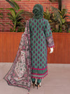 Green Embroidered 3Pc Unstitched Suit | PJ-ESSU-24-0710