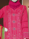 Fuchsia Embroidered 3Pc Unstitched Suit | PJ-ESSU-24-0713