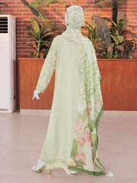 Green Embroidered 3Pc Unstitched Suit | PJ-ESSU-24-0727