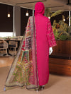 Pink Embroidered 3Pc Stitched Suit | PLS-24-7597