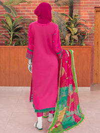 Pink Embroidered 3Pc Unstitched Suit | PJ-ESSU-24-0729