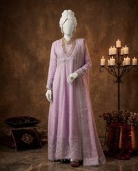 Lilac Chiffon Embroidered 3Pc Unstitched Suit | PJ-LUX-U-24-0718
