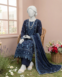 Luxury Embroidered 3Pc Unstitched Suit | PJ-PWU-240818