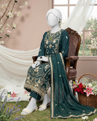 Luxury Embroidered 3Pc Unstitched Suit | PJ-PWU-240820