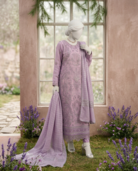 Luxury Embroidered 3Pc Unstitched Suit | PJ-PWU-240821