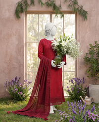 Luxury Embroidered 3Pc Unstitched Suit | PJ-PWU-240823
