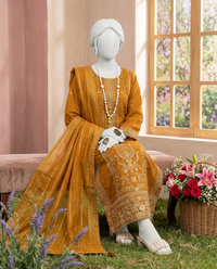 Luxury Embroidered 3Pc Unstitched Suit | PJ-PWU-240825