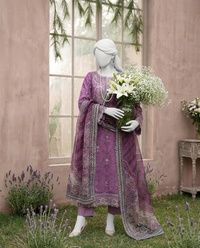 Luxury Embroidered 3Pc Unstitched Suit | PJ-PWU-240827