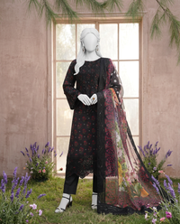 Luxury Embroidered 3Pc Unstitched Suit | PJ-PWU-240829