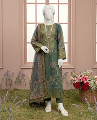 Luxury Embroidered 3Pc Unstitched Suit | PJ-PWU-240830