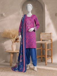 Printed Embroidered Khaddar Unstitched Suit | PJBCKU261162A