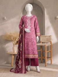 Printed Embroidered Khaddar Unstitched Suit | PJBCKU261162B
