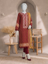Printed Embroidered Khaddar Unstitched Suit | PJBCKU261164B