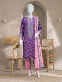 Printed Embroidered Khaddar Unstitched Suit | PJBCKU261166B