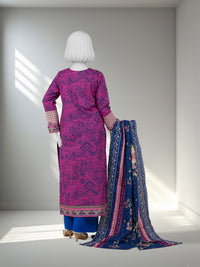 Embroidered Chikankari Khaddar 3Pc Unstitched Suit  | PJBCKU251162A