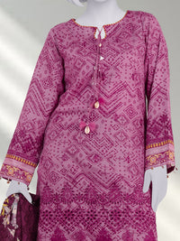 Embroidered Chikankari Khaddar 3Pc Unstitched Suit  | PJBCKU251162B